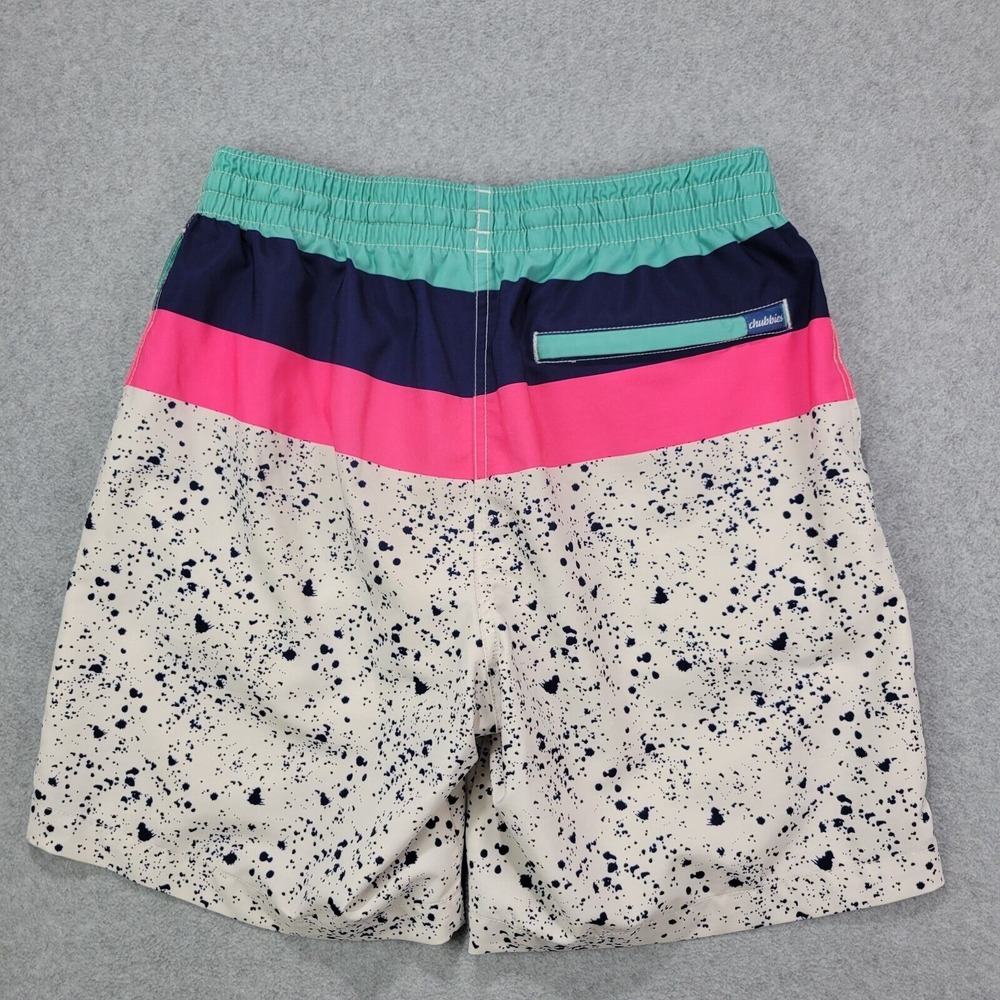 Chubbies Men's Small Aquatic Libations 5.5" Inseam Swim Trunks Turquoise Aqua - Picture 6 of 8
